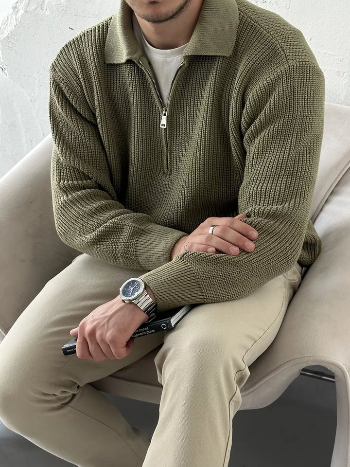 THE FABIO HALF ZIP SWEATER