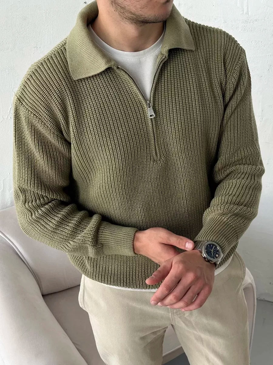 THE FABIO HALF ZIP SWEATER