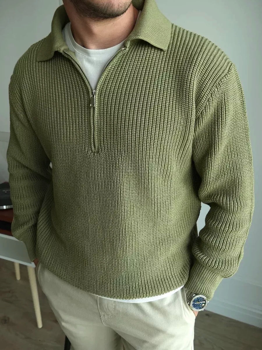 THE FABIO HALF ZIP SWEATER