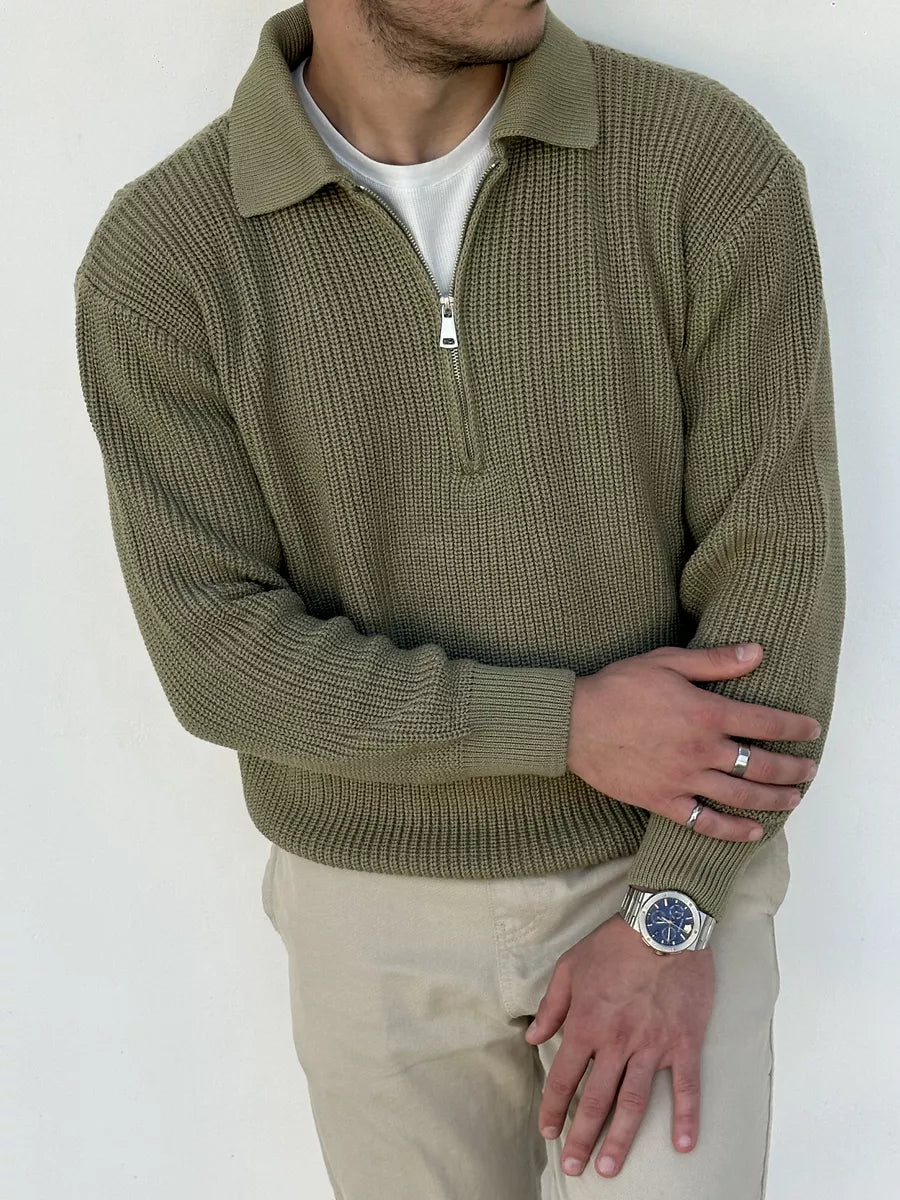 THE FABIO HALF ZIP SWEATER