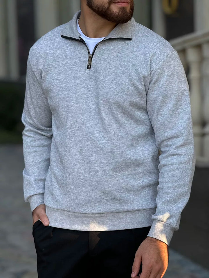 THE AURELIO HALF ZIP SWEATER