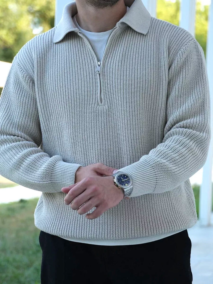 THE FABIO HALF ZIP SWEATER